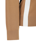Women's Block Turtleneck Sweater - Camel