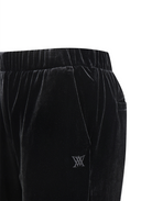 Women's Velvet Jogger Pants - Black
