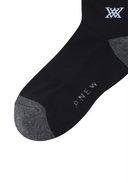 Women's Two Way Middle Socks - Black