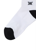 Women's Two Way Middle Socks - White