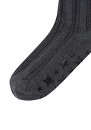Women's Shiny Knee Socks - Dark Grey