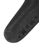 Women's Tweed Knee Socks - Dark Grey