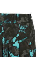 Women's Camo Pattern Pleats Skirt - Aqua Blue