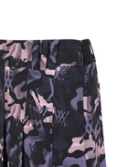 Women's Camo Pattern Pleats Skirt - Light Pink