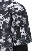 Men's Abstract Layered T-Shirt - Dark Grey