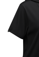 Women's Abstract Double Zip Anorak T-Shirt - Black