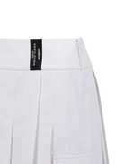 Women's Over Pleated Half Pants - White