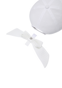 Women's Ribbon Ball Cap - White