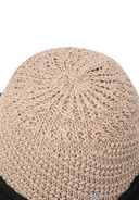 Women's Raffia Mix Bucket Hat - Black