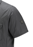 Men's Padded Short Sleeve Shirt Jacket - Dark Grey