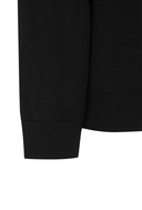 Men's Textured Windproof Half Zip Sweater - Black