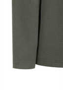 Men's Textured High Neck Half Zip T-Shirt - Dark Grey