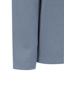 Men's Textured High Neck Half Zip T-Shirt - Light Blue