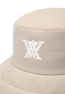 Uni Fabric Mix Padded Bucket Hat - Beige