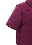 Women's Short Sleeve Grid Down Jacket - Magenta