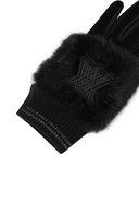 Women's Cold Proof Fur Glove - Black