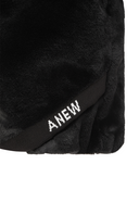 Women's Short Sleeve Fur Jacket - Black