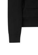 Women's Pocket Patch Sweater Cardigan - Black