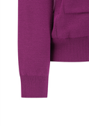 Women's Pocket Patch Sweater Cardigan - Wine
