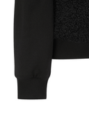 Women's Boucle Padded Sweater Cardigan - Black