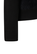 Women's Windproof Big Logo Sweater - Black