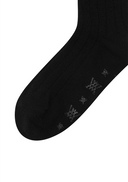 Women's Wool Over Knee High Socks - Black