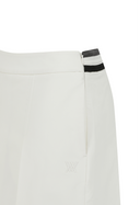 Women's Sweat Band Classic Pleats Skirt - Ivory