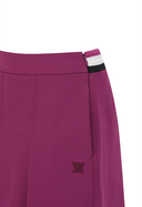 Women's Sweat Band Classic Pleats Skirt - Wine