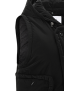 Women's Hooded Utility Padded Vest - Black