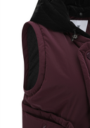 Women's Hooded Utility Padded Vest - Magenta