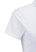 Women's Solid Short Sleeve Collar T-Shirt - White