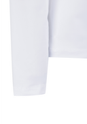 Women's Solid Long Sleeve Collar T-Shirt - White