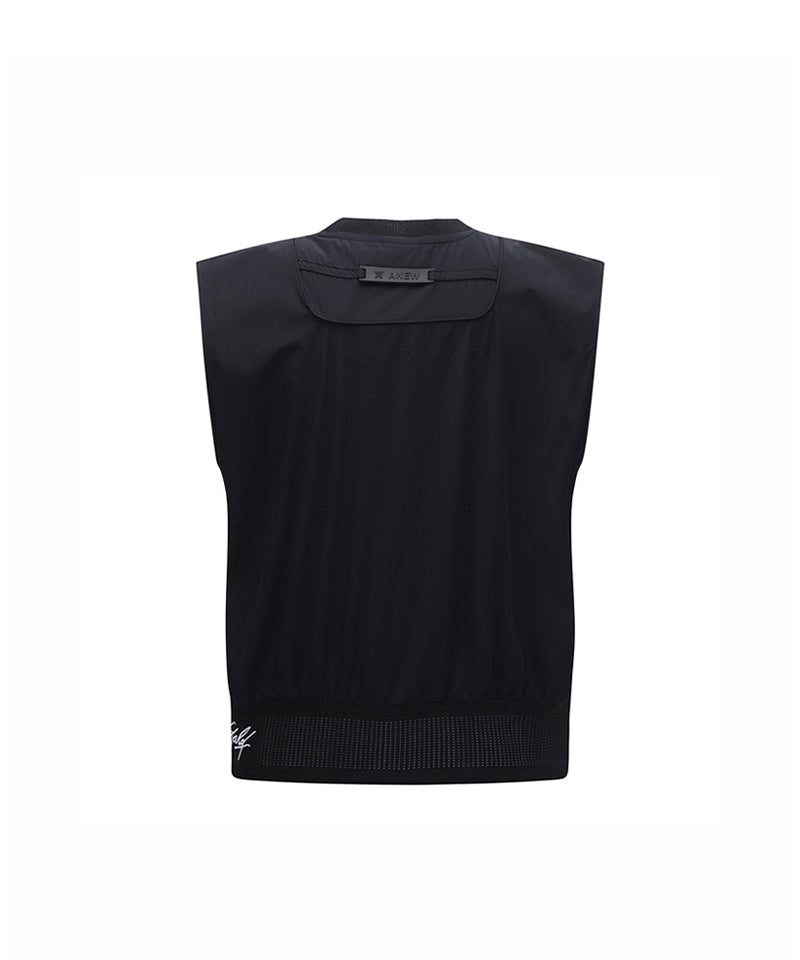 Women's Wooven Vest - Black