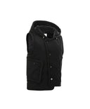 Women's Hooded Utility Padded Vest - Black