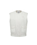 [Signature] Women's Pocket Pleats Point Vest - Ivory