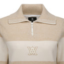 ANEW Golf Women's Big Collar Half Zip-UP Pullover - Light Beige