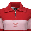 ANEW Golf Women's Big Collar Half Zip-UP Pullover - Red