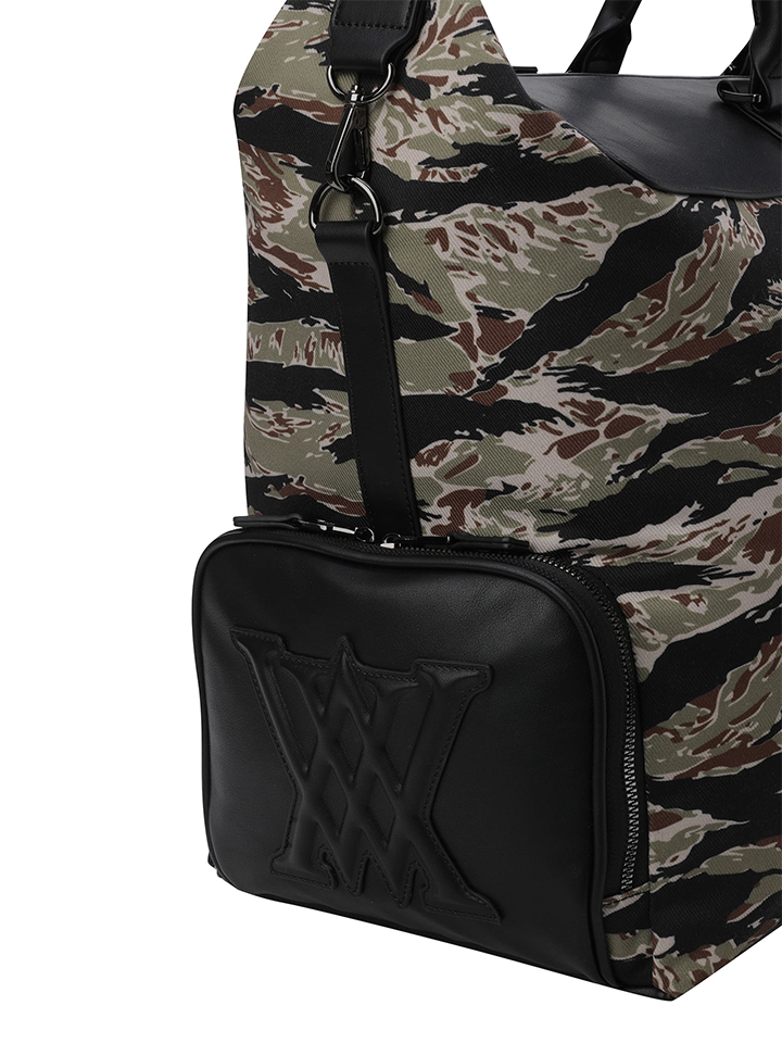 ANEW GOLF Uni Camo Pattern Boston Bag - Black
