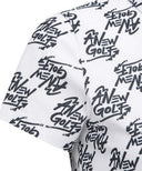 Women's Logo Pattern Short T-Shirt - White