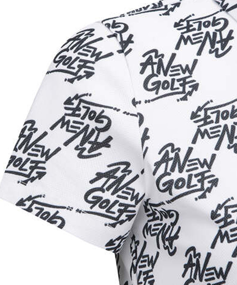 Women's Logo Pattern Short T-Shirt - White