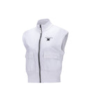 Women's Woven Mixed Knit Vest - White
