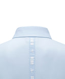Women's Back Ventilation Logo Tape Point Long T-Shirt - S/Blue