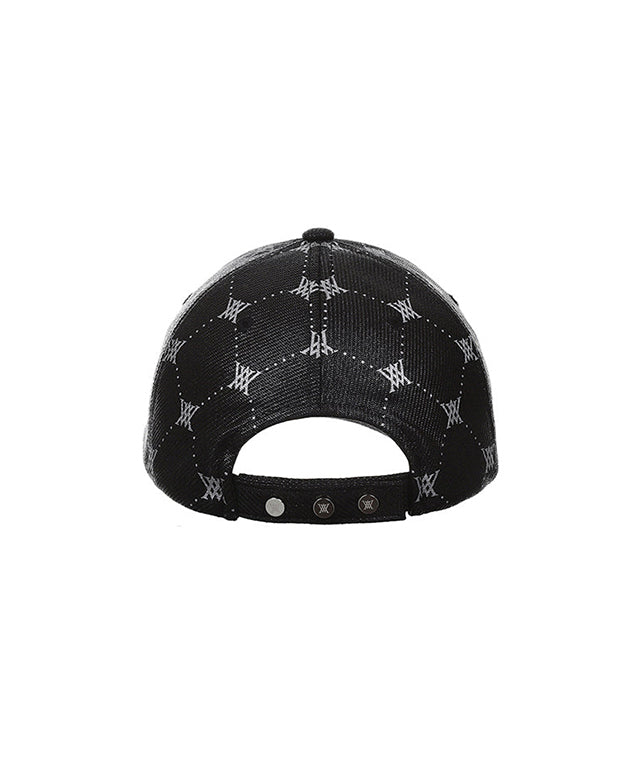 Women's Monogram Wide Ball Cap - Black