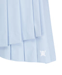 Women's Double Layer Pleats Skirt - Sky Blue