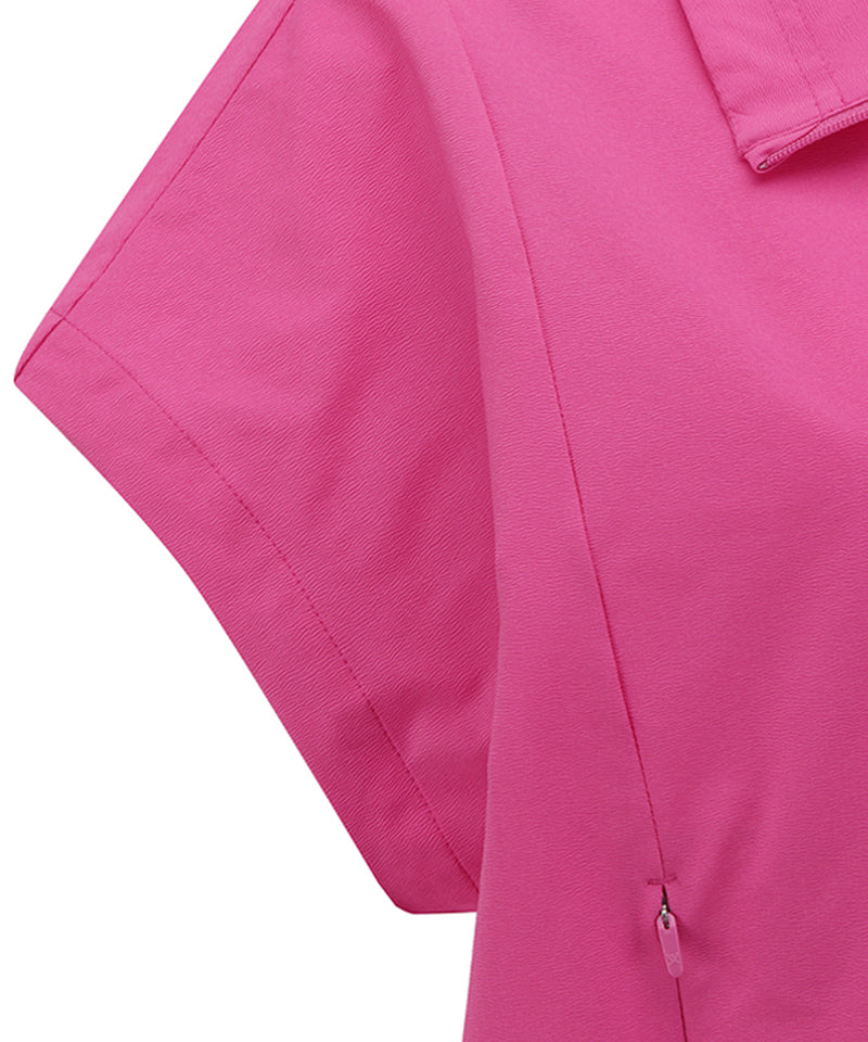 ANEW Golf Women's SM Short Sleeve Anorak Jacket - Hot Pink