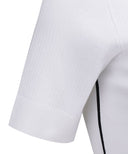 ANEW Golf Women's SM Stripe Texture Short Sleeve Sweater - White