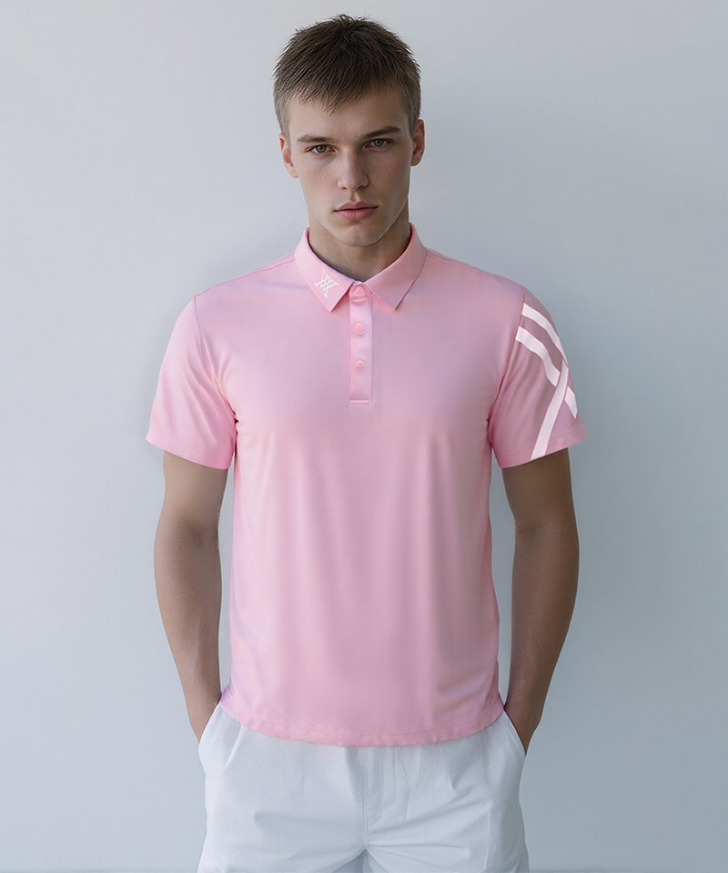GG Men's Sleeve Print Short Sleeve T-Shirt - L/Pink