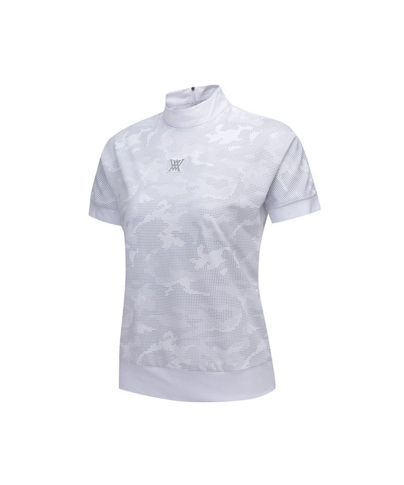 Women New Camouflage Short T-Shirt - White