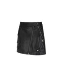 Women's Faux Leather A - Line SQ - Black