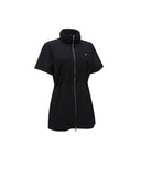 Women's Short Sleeve One Piece Jacket - Black